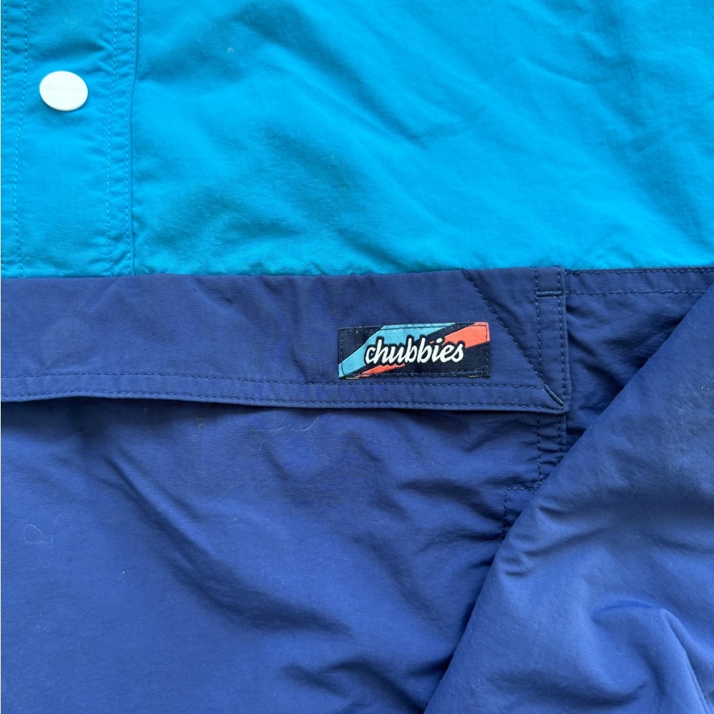 Chubbies Blue And Navy Pullover Jacket Fleece Int… - image 2